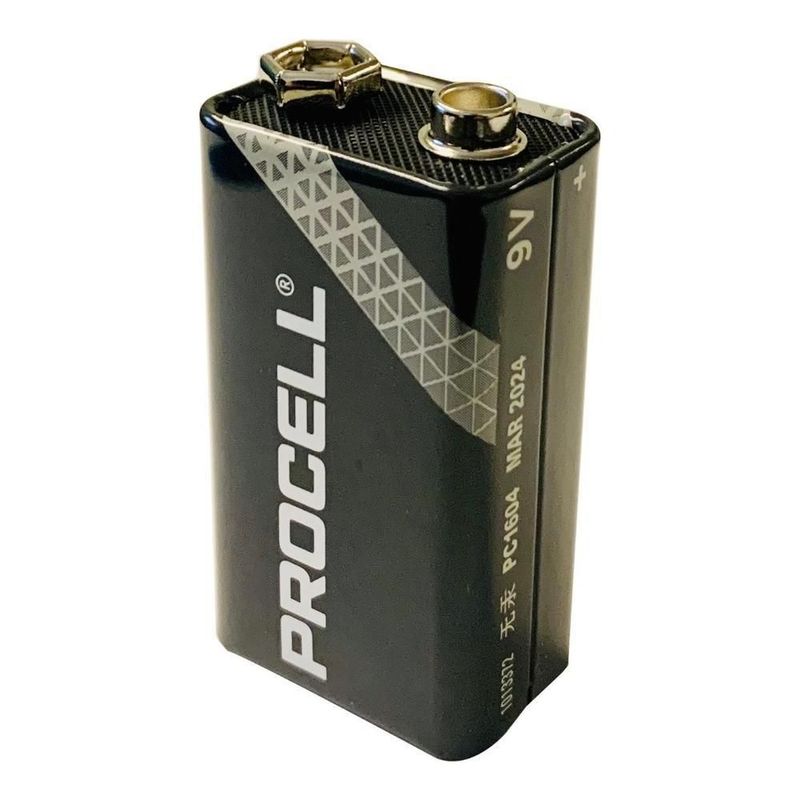 Pila procell duracell alcalina 9v pc1604 pieza industrial