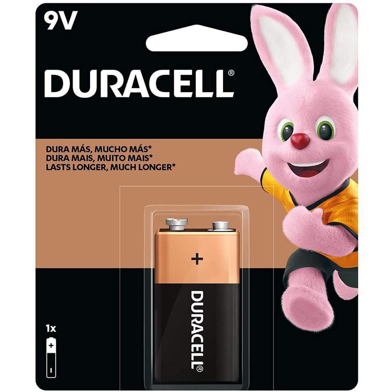 Pila duracell alcalina 9v cuadrada mn1604b1