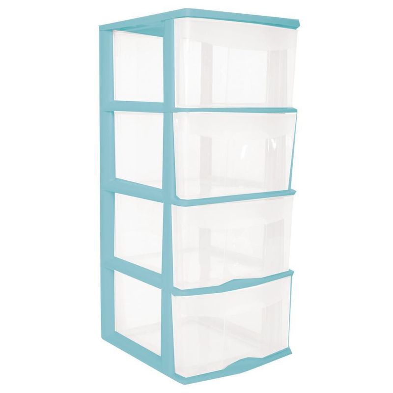 Caja plástico organizador cajonera 4 cajones altos 83*39*35