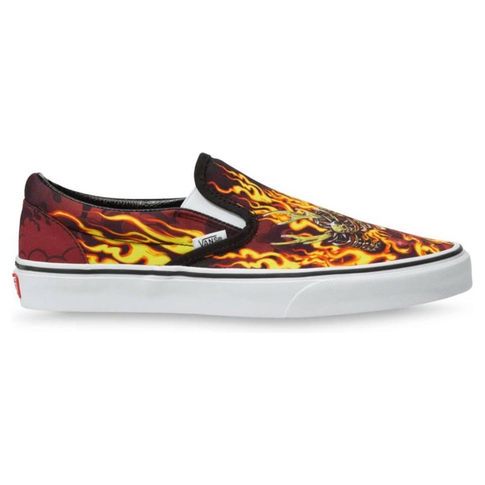 vans slip on hombre naranja