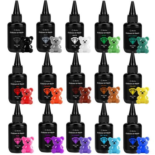 Resina UV JDiction de 15 colores 20 g cada una para joyería y manualidades