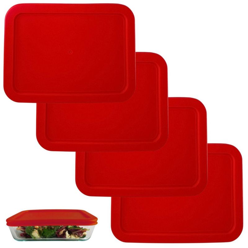 Tapa para Envase Klare Ware 26 L Rojo (Pack de 4)