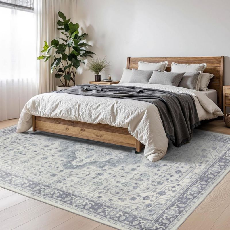Alfombra Rugxara 122x152 cm Boho Lavable Azul