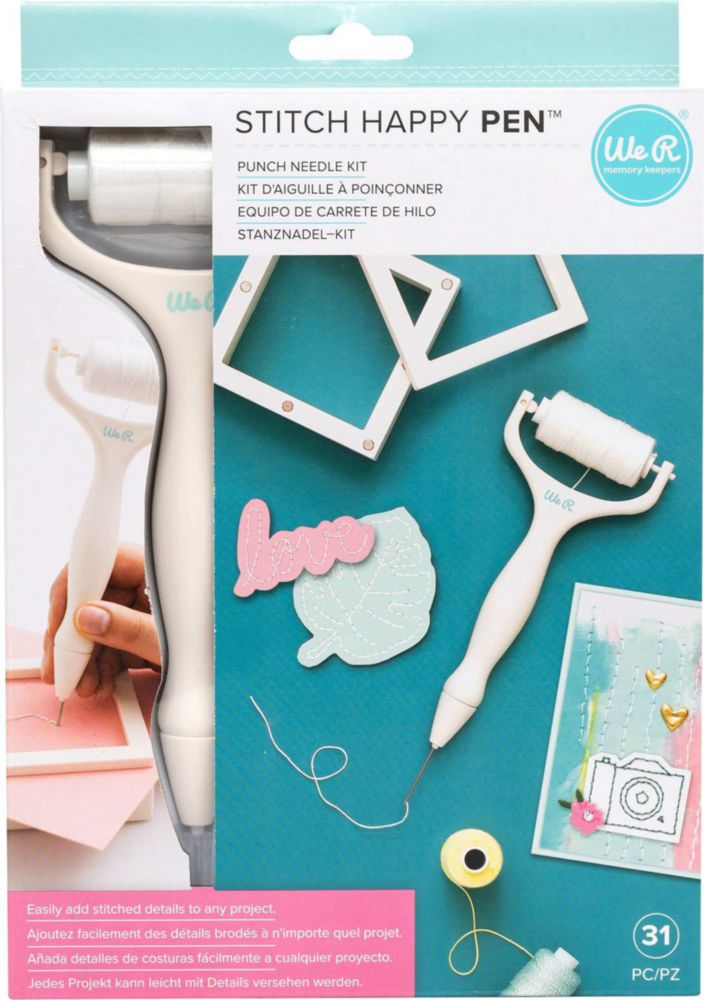 Kit de manualidades Art Craft We R Memory Keepers Stitch Happy Pen - 31 piezas