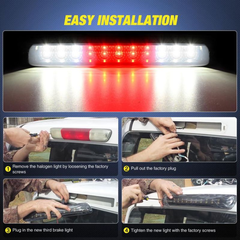 Luz de freno Nilight para Chevy Colorado y GMC Canyon acabado ahumado