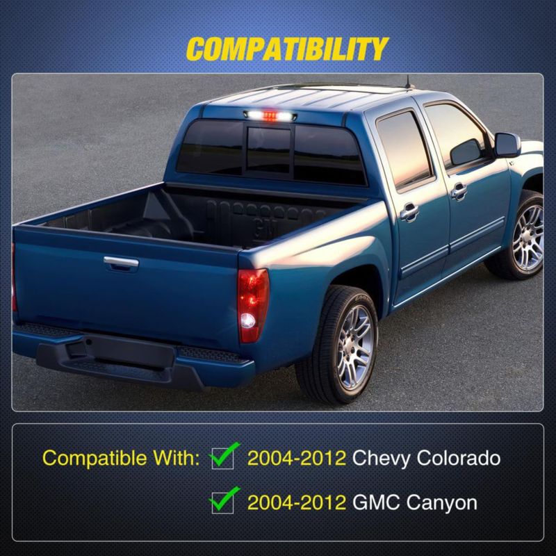 Luz de freno Nilight para Chevy Colorado y GMC Canyon acabado ahumado