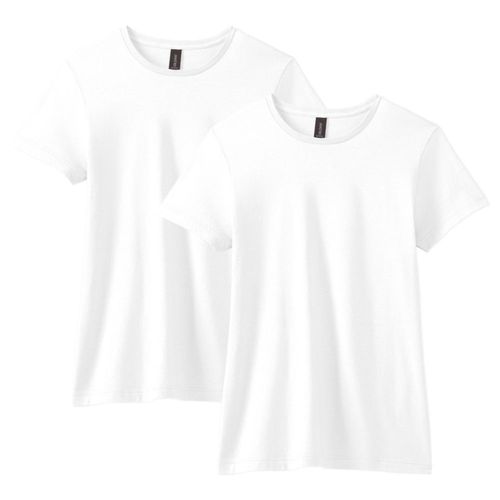 Camiseta Gildan G64000L blanca pack de 2 talla pequeña