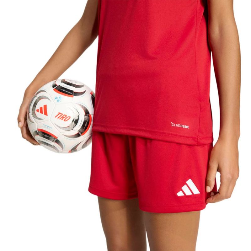 Shorts adidas Entrada26 Mujer Talla Grande Rojo/Blanco