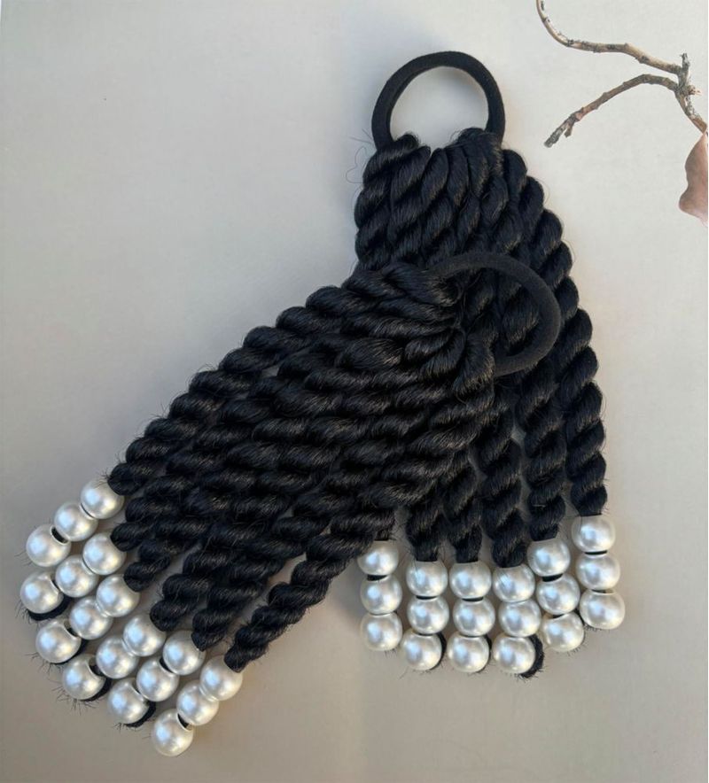 Extensión de cabello WSTAR con cuentas de 15 cm y trenzas de dos hebras