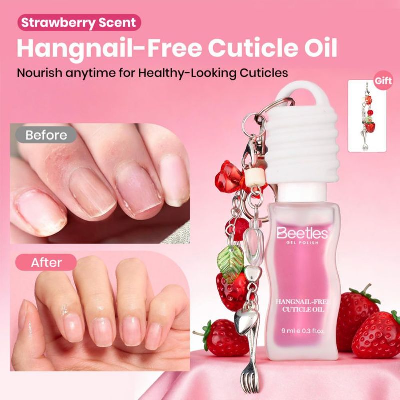 Aceite para cutículas Beetles Gel Polish 9 ml Fragancia a fresa