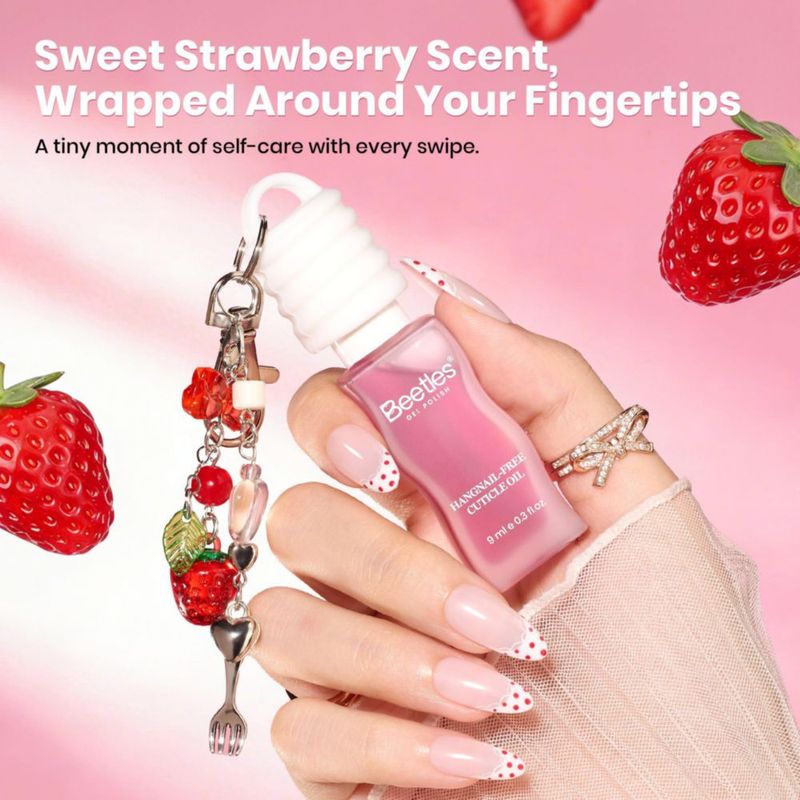 Aceite para cutículas Beetles Gel Polish 9 ml Fragancia a fresa