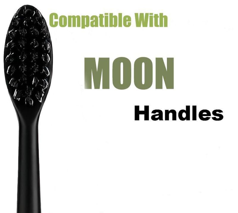 Cabezales de cepillo de dientes SAVTMVAS 10 uds negro compatibles con Moon
