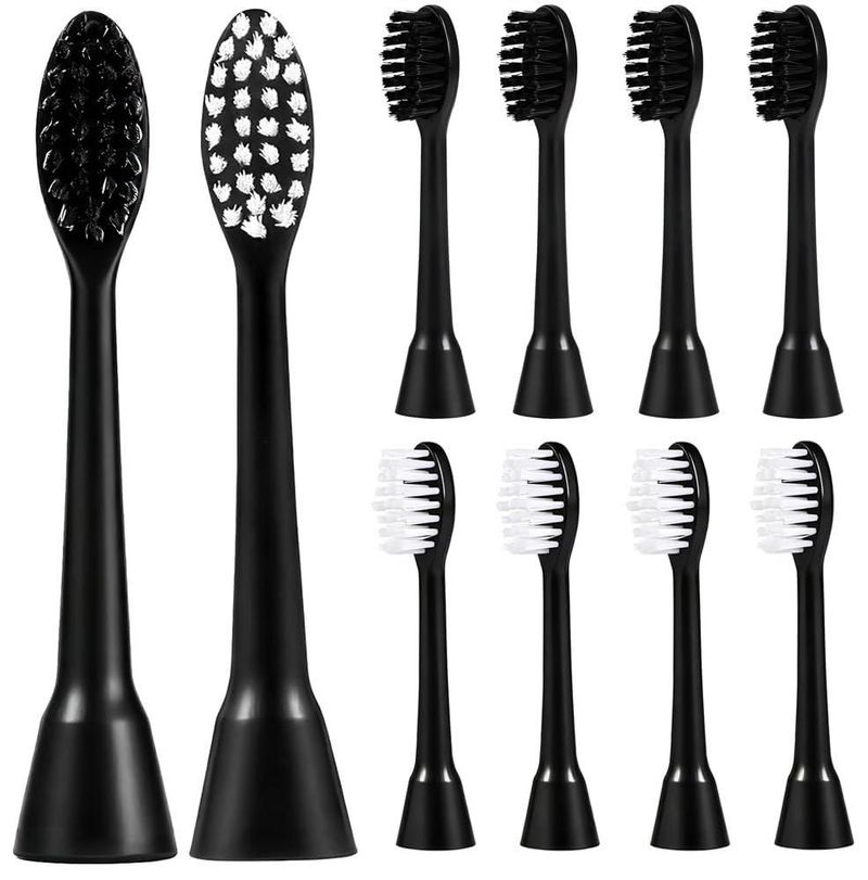 Cabezales de cepillo de dientes SAVTMVAS 10 uds negro compatibles con Moon