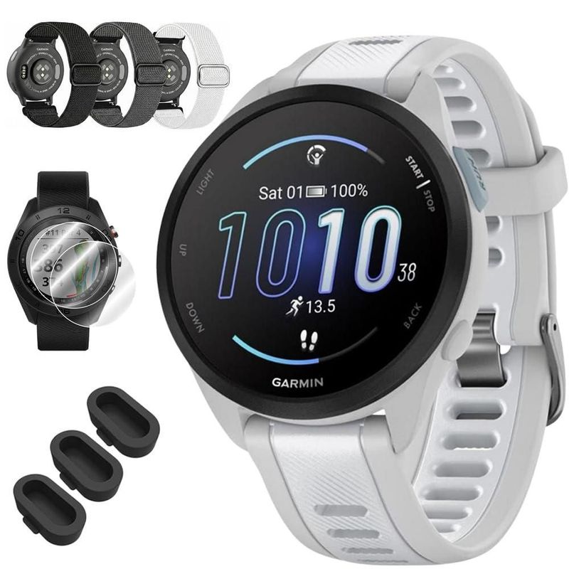 Reloj inteligente Garmin Forerunner 165 gris (paquete)