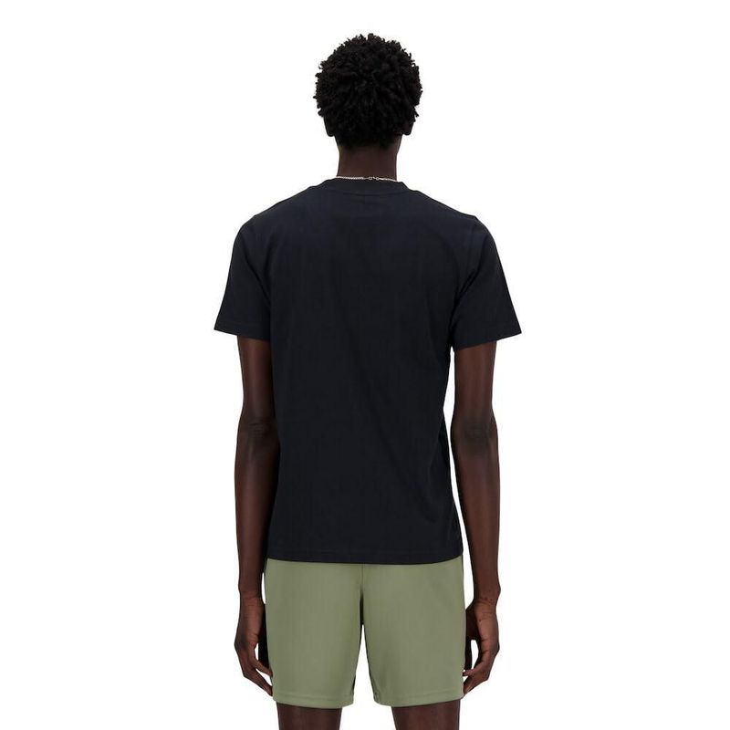 Playera New Balance Negra de Algodón con Logo - Talla L