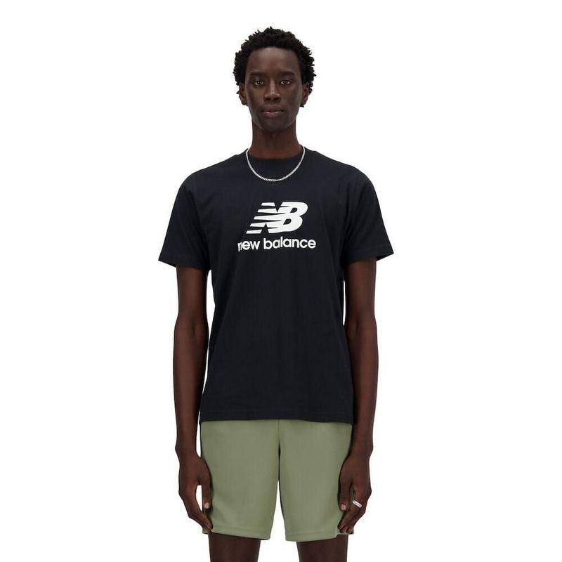 Playera New Balance Negra de Algodón con Logo - Talla L