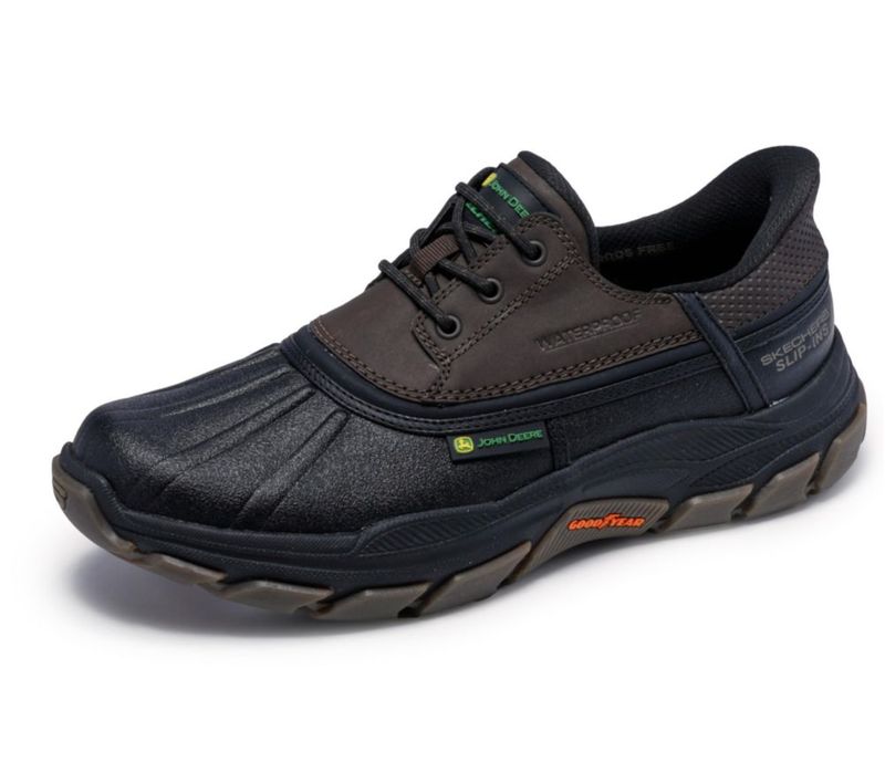 Zapato impermeable Skechers John Deere talla 10 negro/marrón