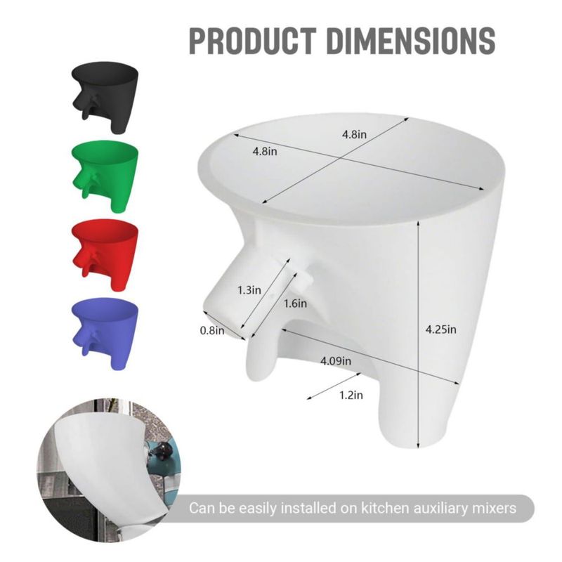 Embudo Heiluxe para KitchenAid KSM150 5 QT Blanco