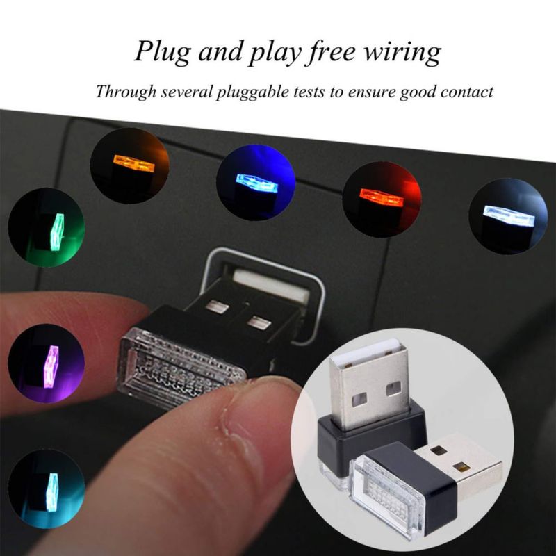 Luces LED interiores para coche USB FEBRYTOLD 4 unidades color blanco
