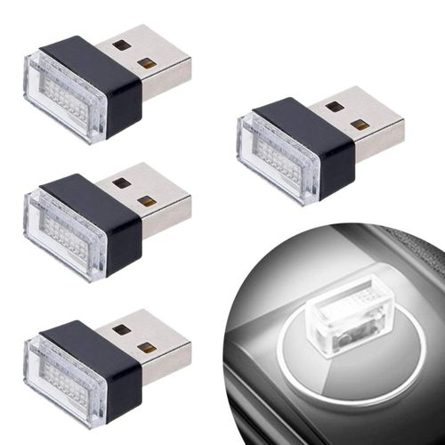 Luces LED interiores para coche USB FEBRYTOLD 4 unidades color blanco