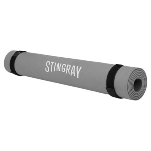 Tapete Stingray Yoga 6mm 173x61cm Con Correa Fitness Gris