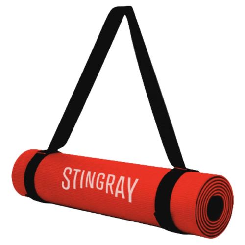 Tapete Stingray Yoga 10mm 180x60cm Con Correa Fitness Rojo