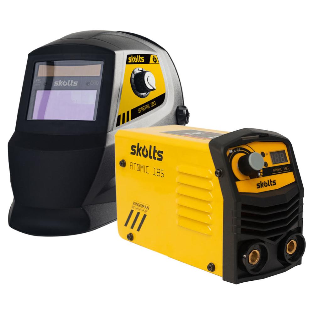 Soldadora Inversora 110/220V 185 Amp + Careta Electrica Hd