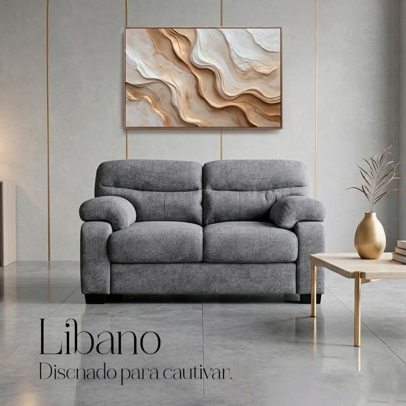Love Seat Libano 2 Plazas Gris
