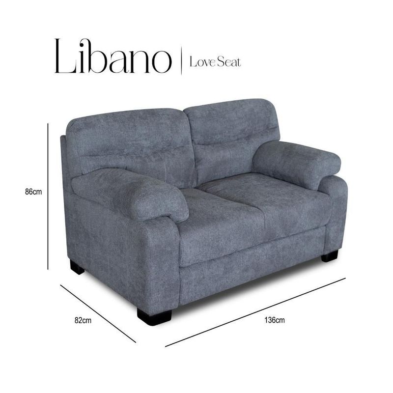 Love Seat Libano 2 Plazas Gris