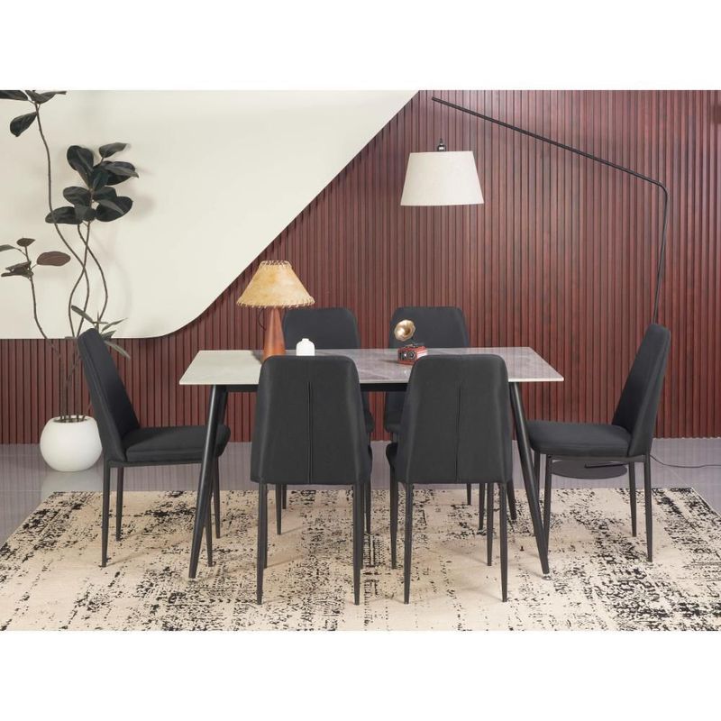 Comedor Bali 6 Sillas Negro