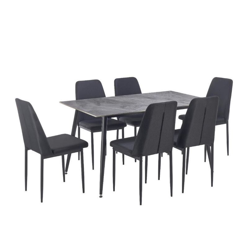 Comedor Bali 6 Sillas Negro