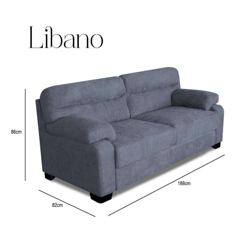 Sofá Libano 2 Plazas Gris