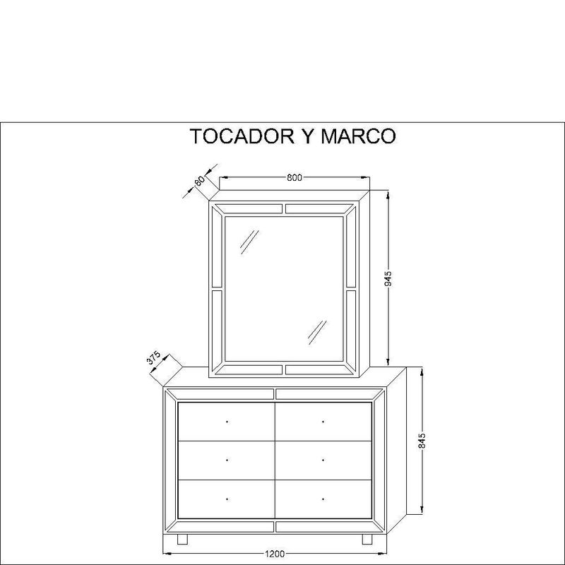 Tocador Malibu Caoba
