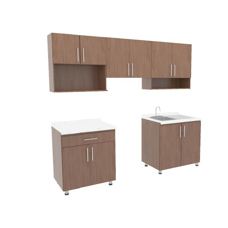 Cocina Montreal Color Nogal 2.40m