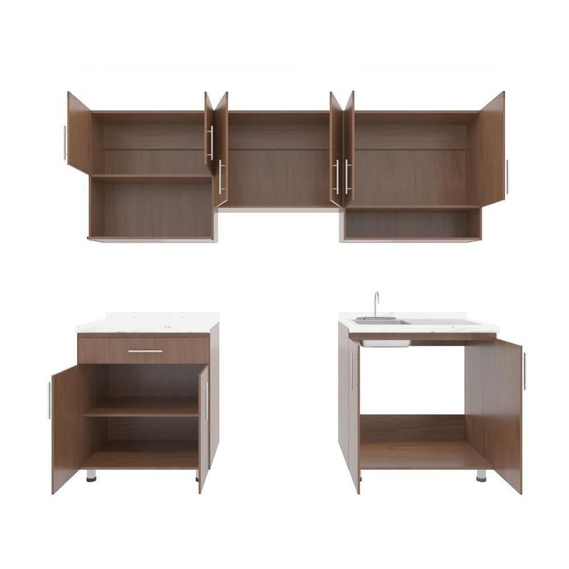 Cocina Montreal Color Nogal 2.40m