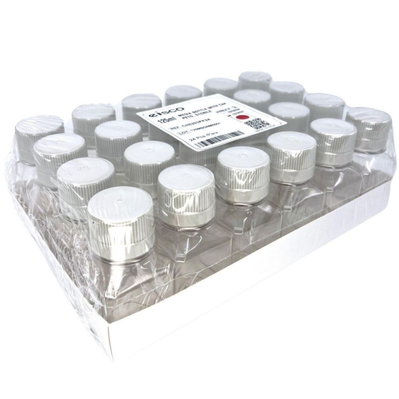 Botella EISCO 125 mL PETG pack de 24 unidades estéril a prueba de fugas