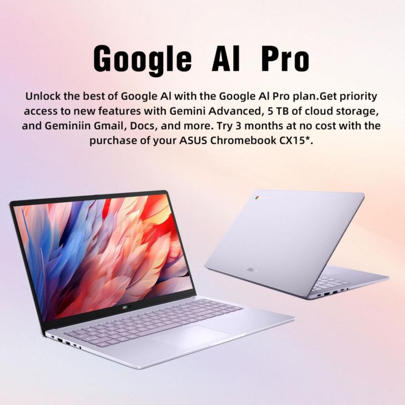 Chromebook ASUS 15.6" Intel N50 4 GB RAM 128 GB Morado