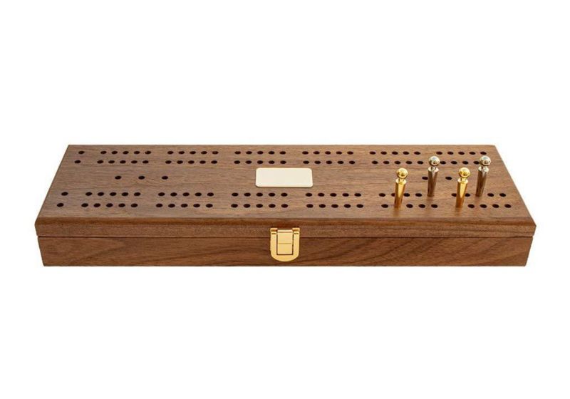 Set de Dominó Alex Cramer 28 piezas con caja de nogal y tablero de cribbage