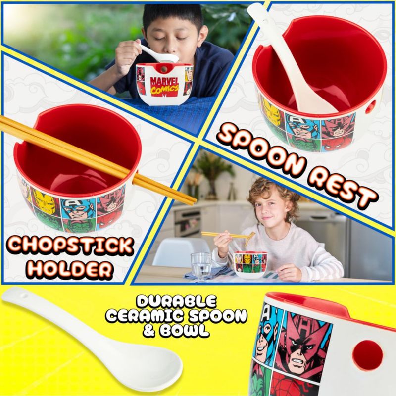 Set de cuenco para ramen Get Trend Marvel de 20 oz con cuchara de cerámica