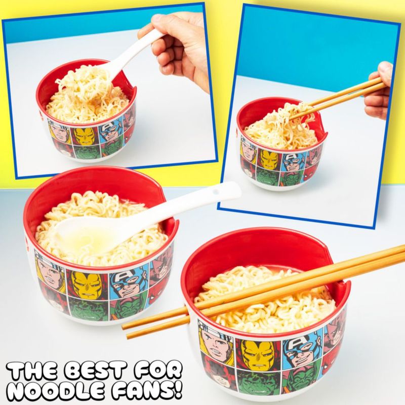 Set de cuenco para ramen Get Trend Marvel de 20 oz con cuchara de cerámica