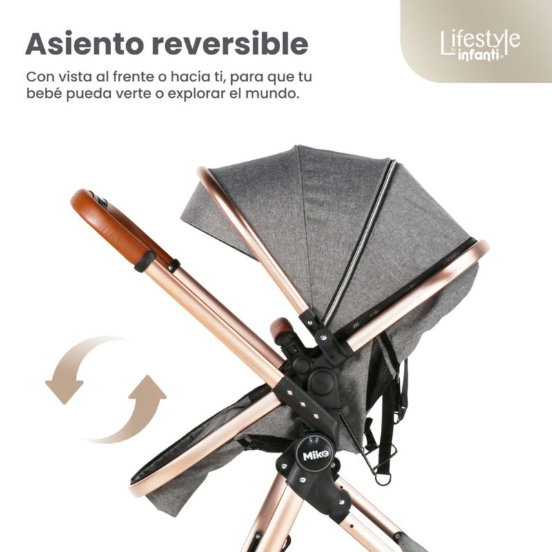 Carriola Mike Travel System Lifestyle By Infanti Color Gris