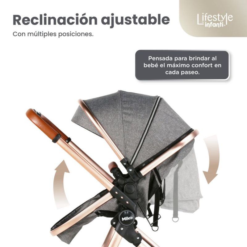 Carriola Mike Travel System Lifestyle By Infanti Color Gris