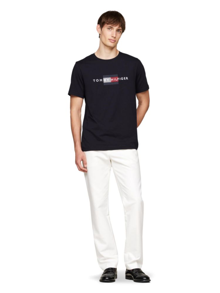 Camiseta Tommy Hilfiger con logo bordado de bandera
