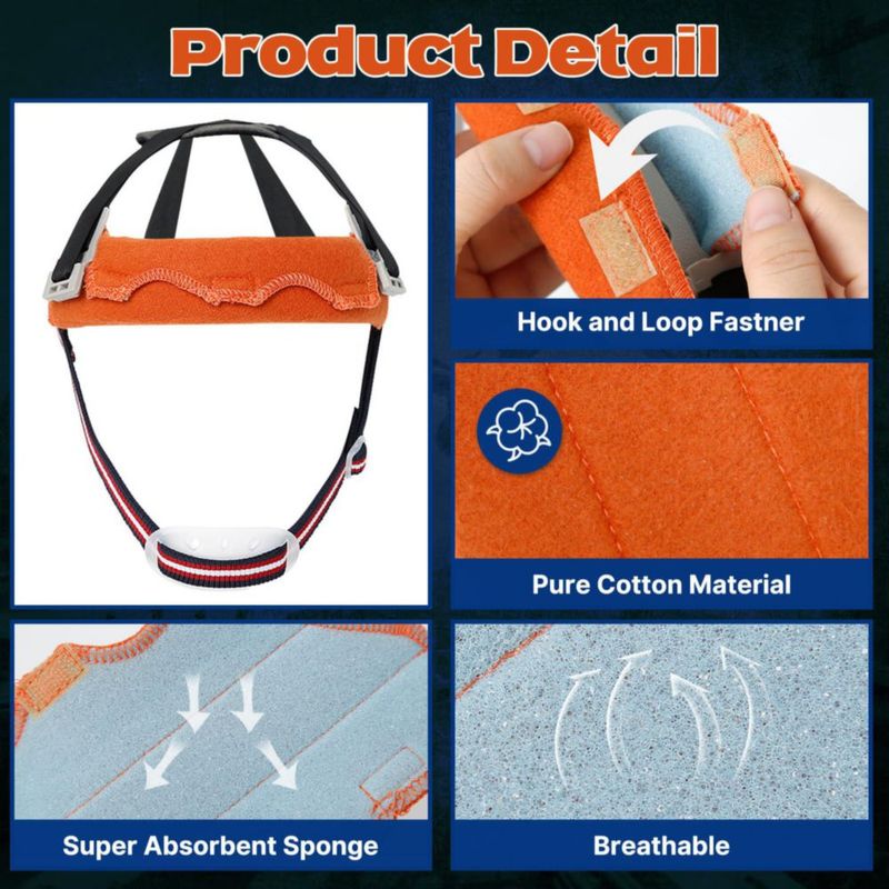 Forro interior para casco PerldVerge 24 × 12 cm (3 unidades) retardante al fuego
