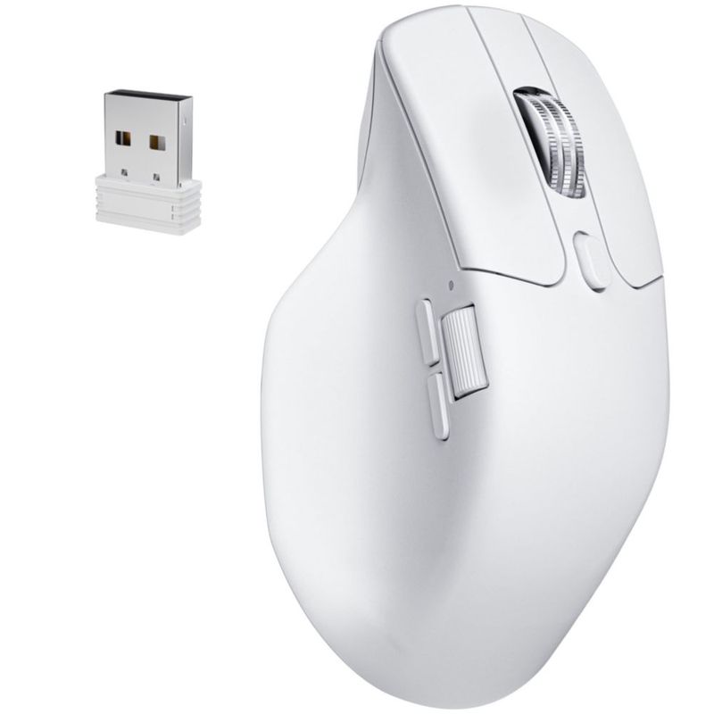 Ratón Keychron M6 8K inalámbrico Bluetooth y con cable blanco