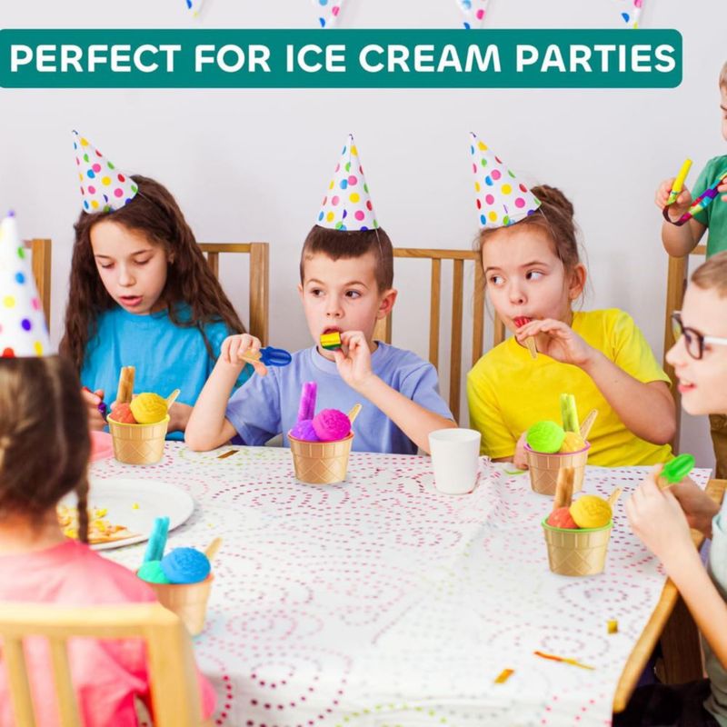 JoyServe Juego de 6 tazones y cucharas reutilizables para helado