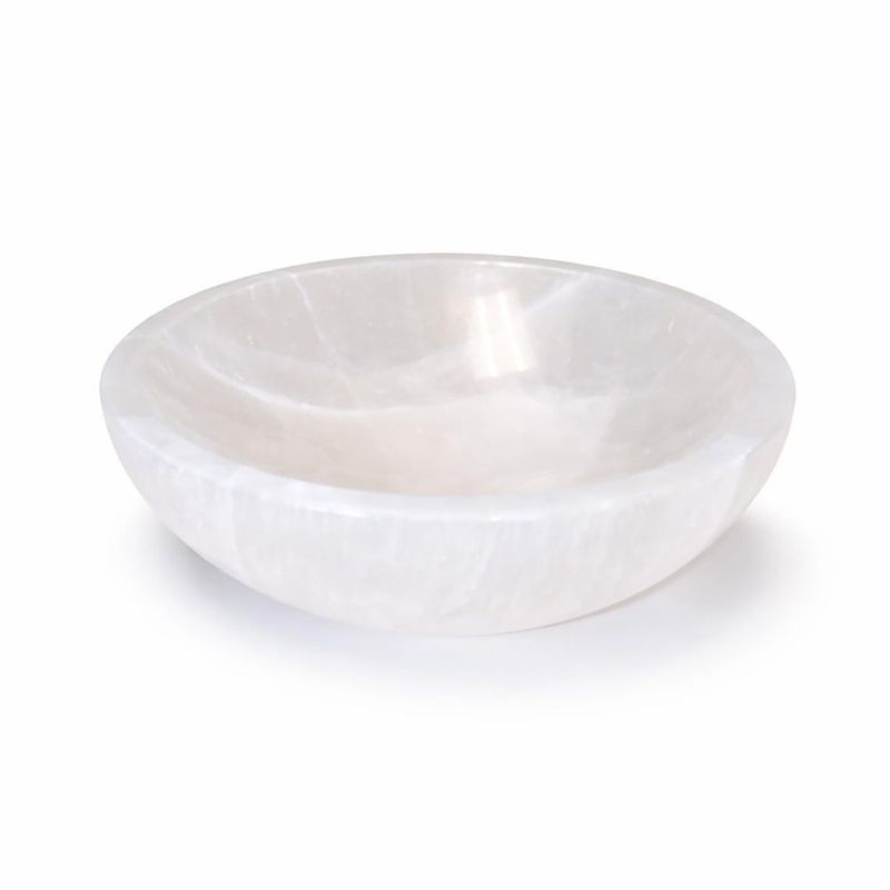 Cuenco Soul Sticks de 10 cm de Cristal de Selenita para Sahumar