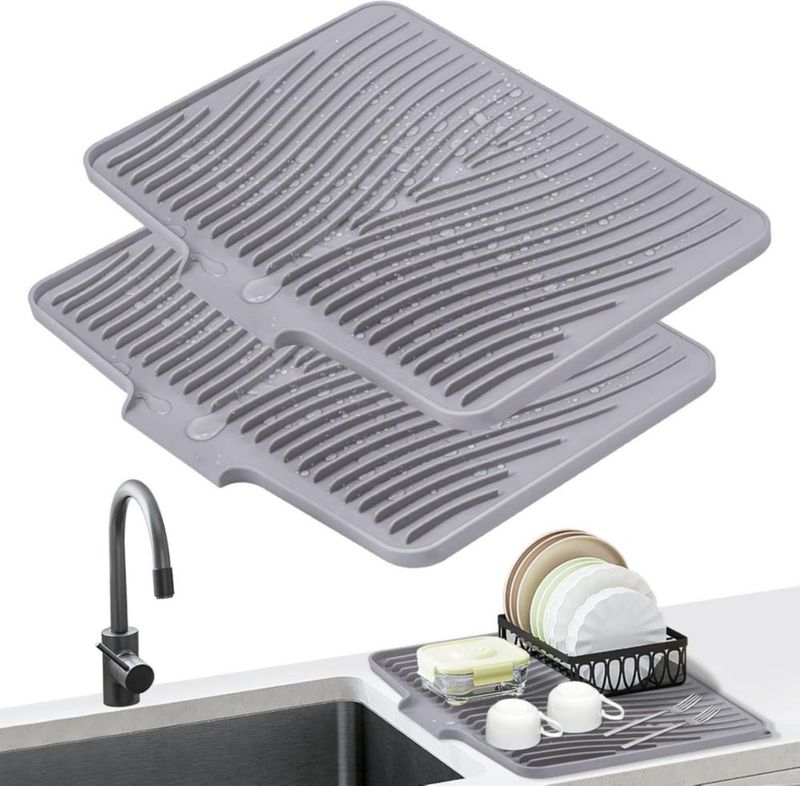 Tapete para secar platos COPLIB 40x33 cm silicona (2 unidades)
