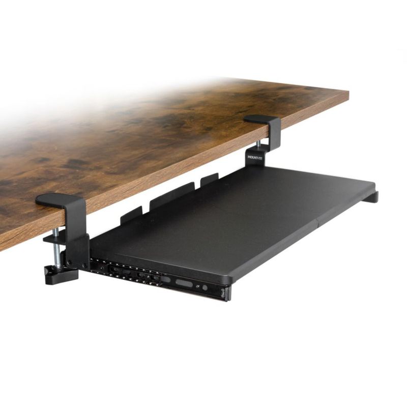 Bandeja para teclado Mount-It! de 61 cm deslizante con abrazadera