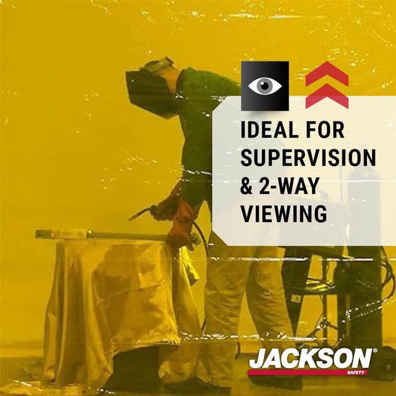 Cortina de Soldadura Transparente de PVC Resistente al Fuego Jackson Safety